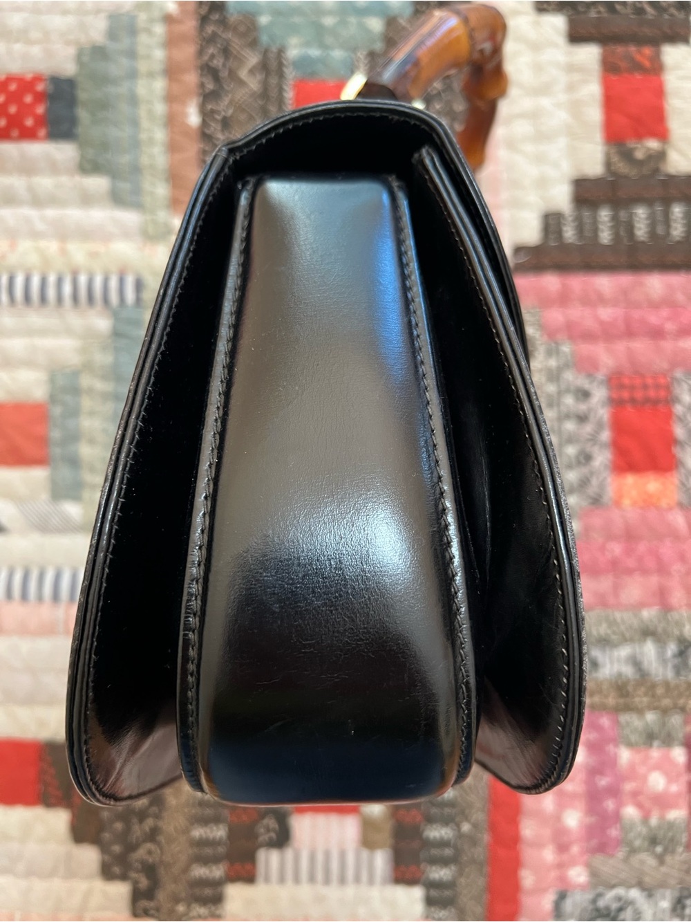 Gucci Black Leather Bamboo Top Handle - Picture 5 of 12